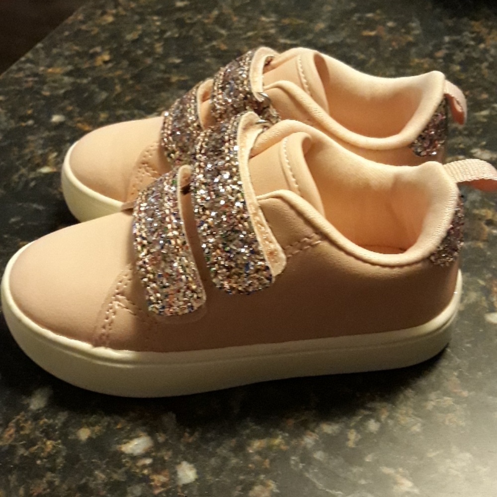 Carter pink with multi glitter sneakers
